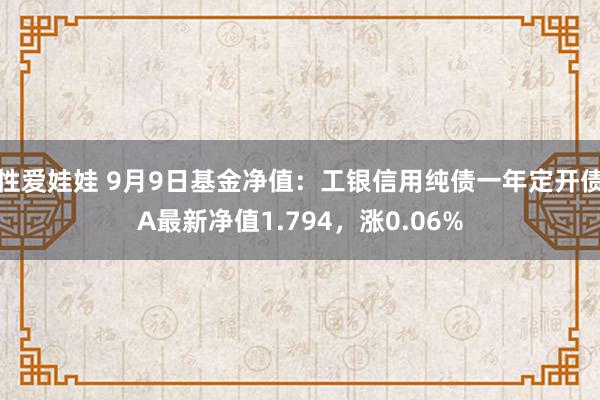 性爱娃娃 9月9日基金净值：工银信用纯债一年定开债A最新净值1.794，涨0.06%