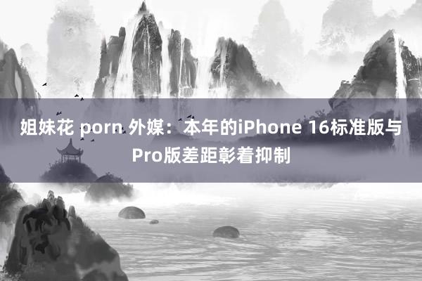 姐妹花 porn 外媒：本年的iPhone 16标准版与Pro版差距彰着抑制