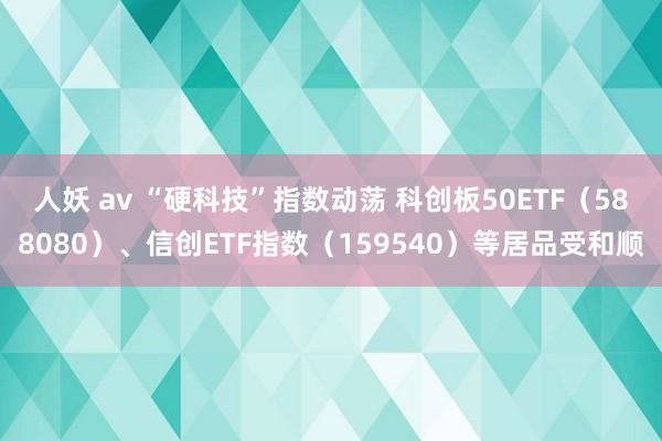 人妖 av “硬科技”指数动荡 科创板50ETF（588080）、信创ETF指数（159540）等居品受和顺