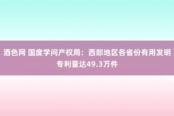 酒色网 国度学问产权局：西部地区各省份有用发明专利量达49.3万件