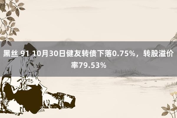 黑丝 91 10月30日健友转债下落0.75%，转股溢价率79.53%