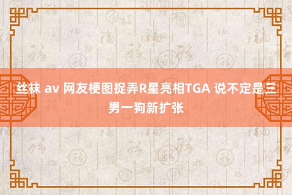 丝袜 av 网友梗图捉弄R星亮相TGA 说不定是三男一狗新扩张