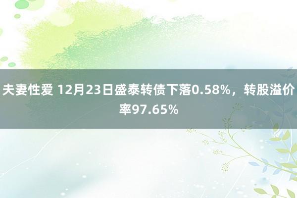 夫妻性爱 12月23日盛泰转债下落0.58%，转股溢价率97.65%