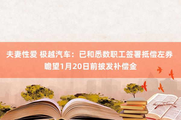 夫妻性爱 极越汽车：已和悉数职工签署抵偿左券 瞻望1月20日前披发补偿金